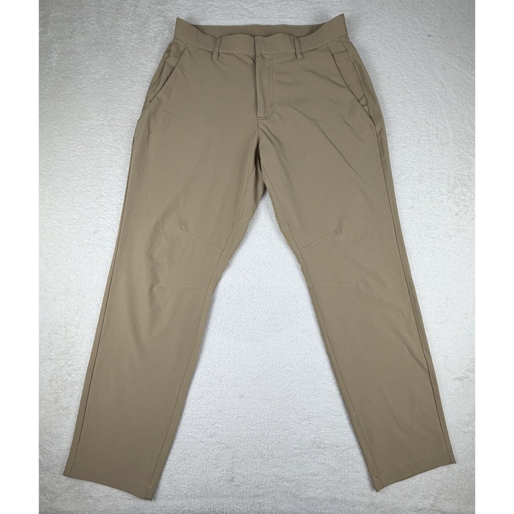 Fabletics The Only Pants Mens 32x29 Khaki Zip Pockets Business Casual Chino